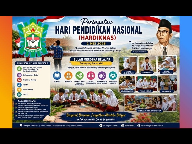 Peringatan Hari Pendidikan Nasional (Hardiknas) di SD Negeri 3 Jatisari